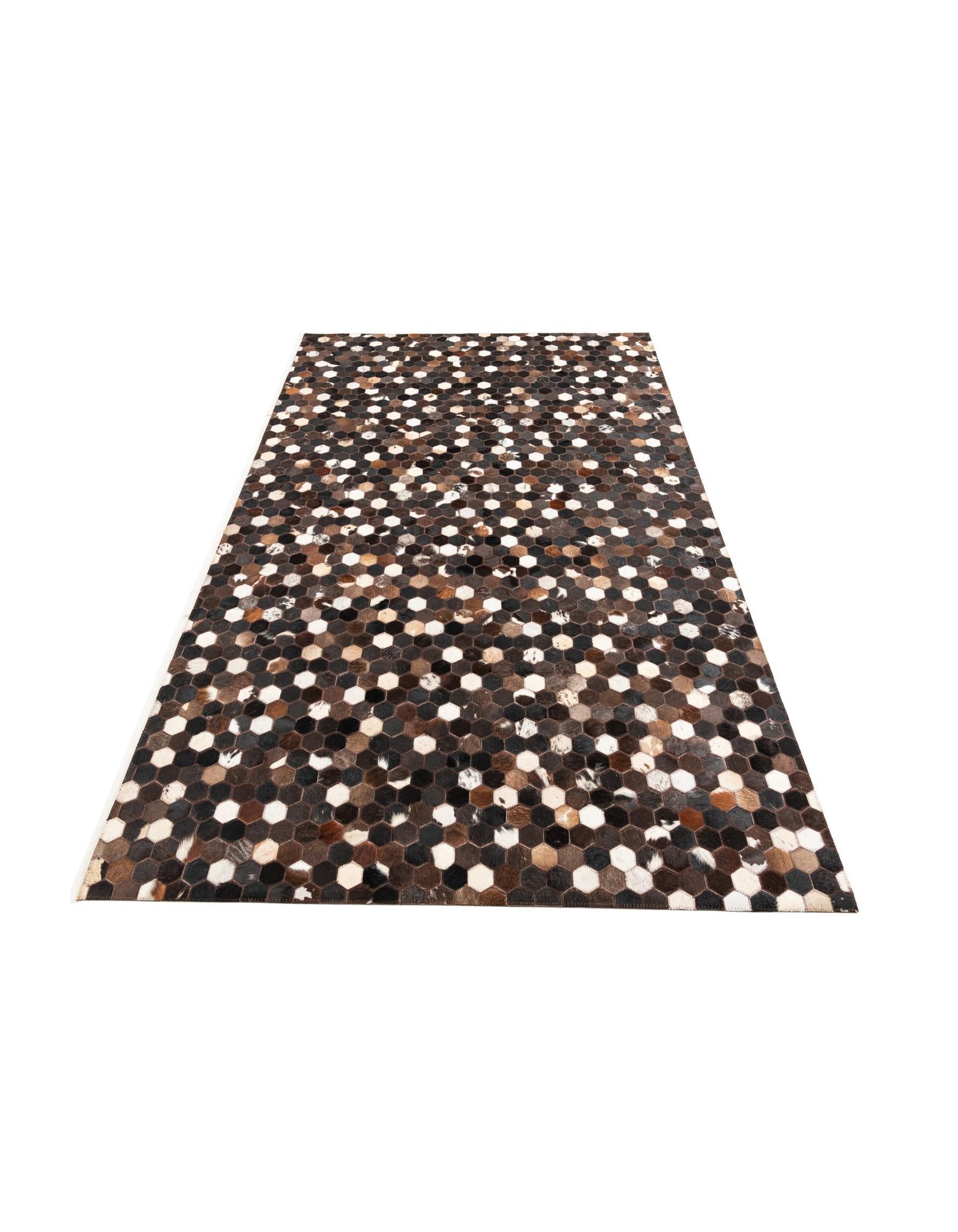 5' x 8' Cowhide Leather Rug