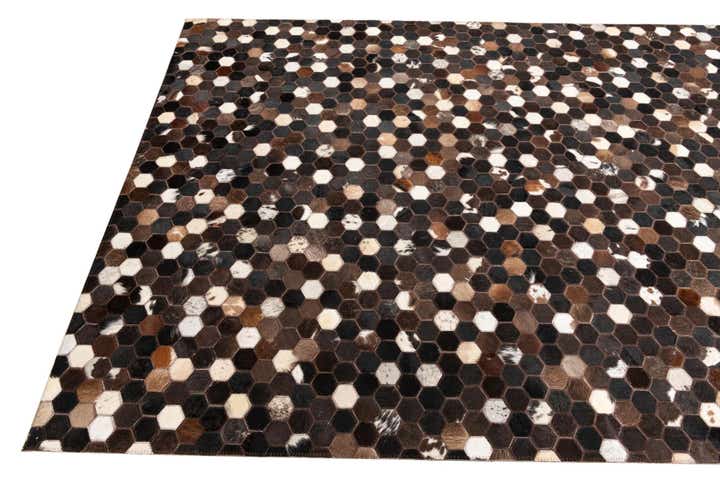 5' x 8' Cowhide Leather Rug