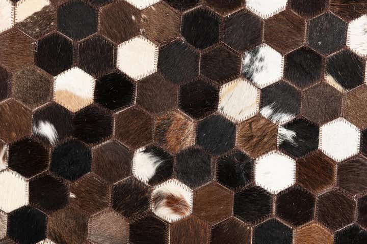 5' x 8' Cowhide Leather Rug