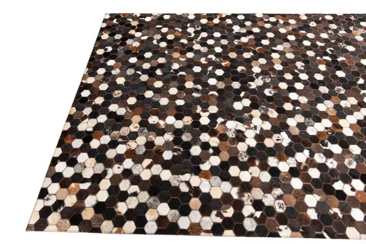 5' x 8' Cowhide Leather Rug