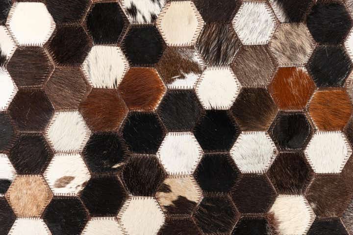 5' x 8' Cowhide Leather Rug