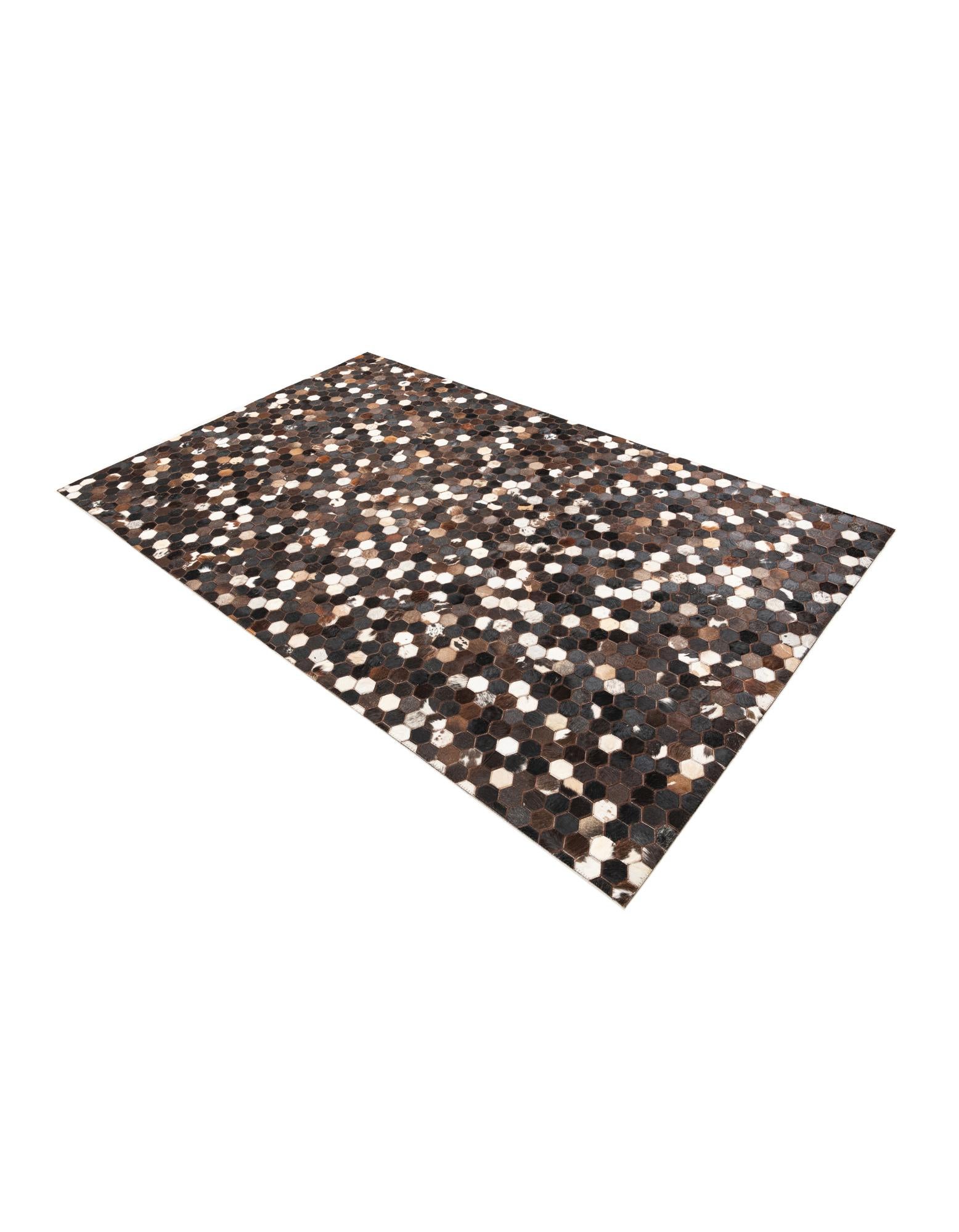 5' x 7' 10 Cowhide Leather Rug