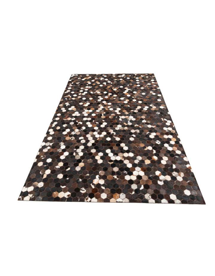 5' x 7' 10 Cowhide Leather Rug