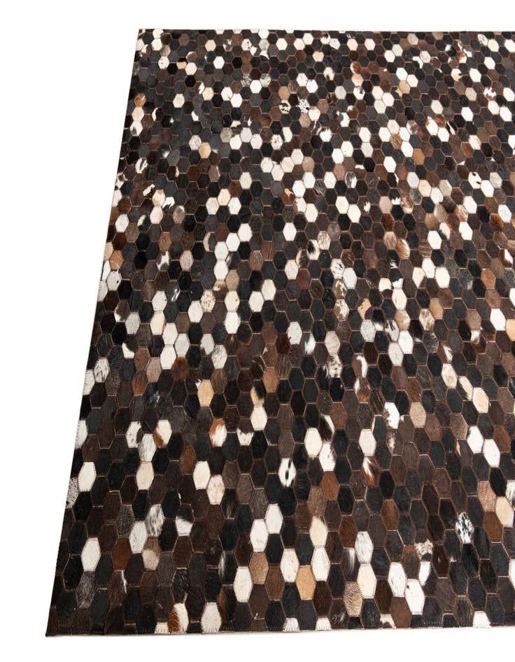 Detail image of 5' x 7' 10 Cowhide Leather Rug