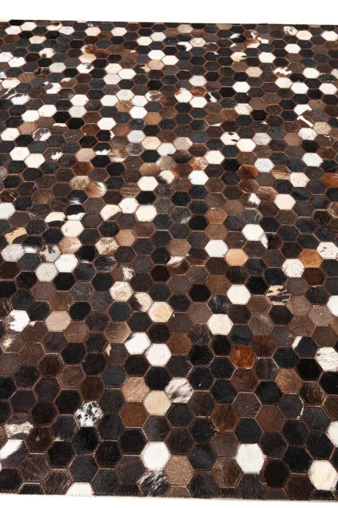 5' x 7' 10 Cowhide Leather Rug