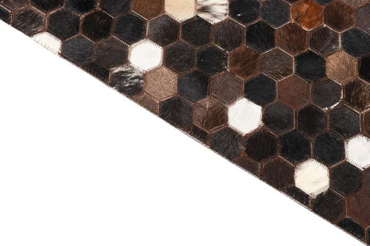 5' x 7' 10 Cowhide Leather Rug