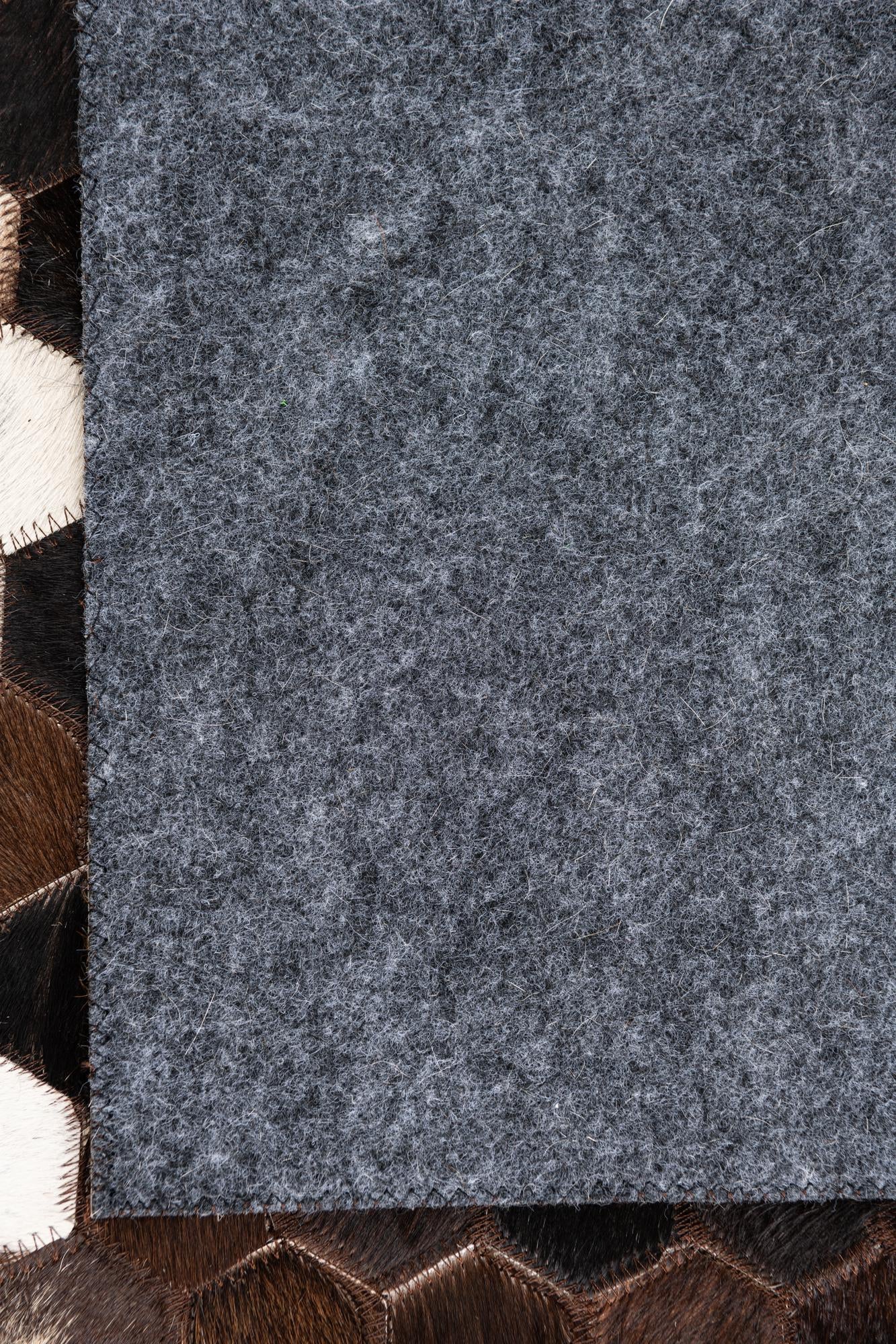 5' x 7' 10 Cowhide Leather Rug