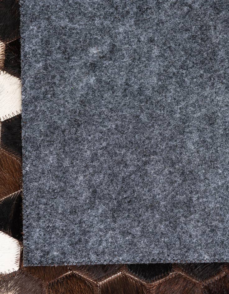 Detail image of 5' x 7' 10 Cowhide Leather Rug