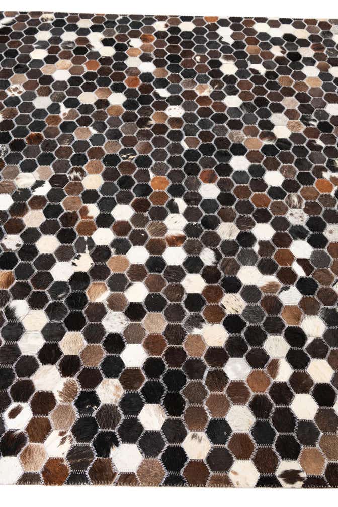 5' x 8' Cowhide Leather Rug