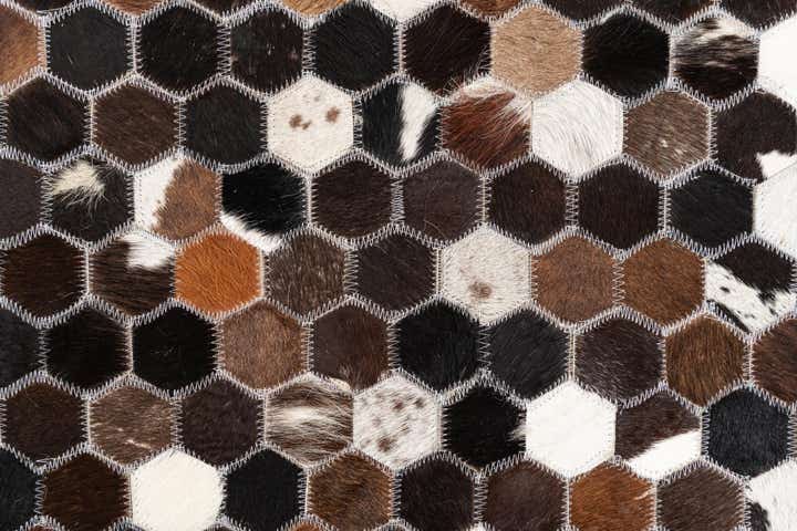 5' x 8' Cowhide Leather Rug