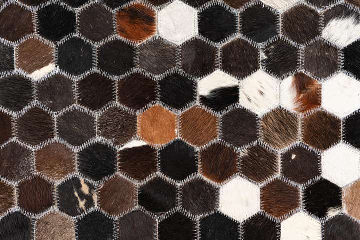 5' x 8' Cowhide Leather Rug