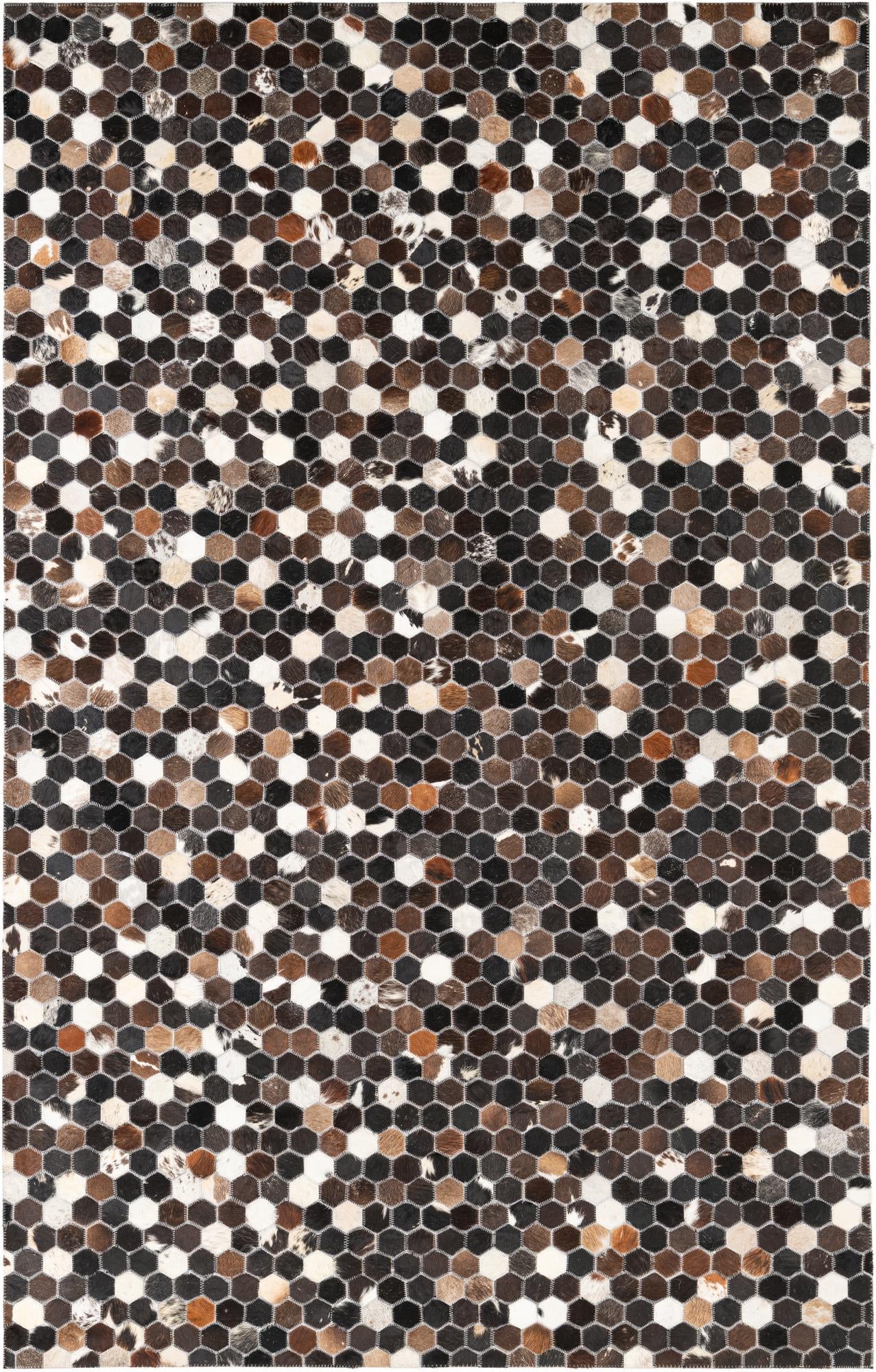 5' x 8' Cowhide Leather Rug