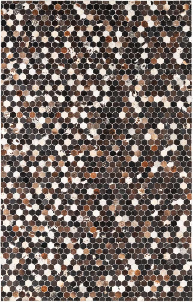 5' x 8' Cowhide Leather Rug
