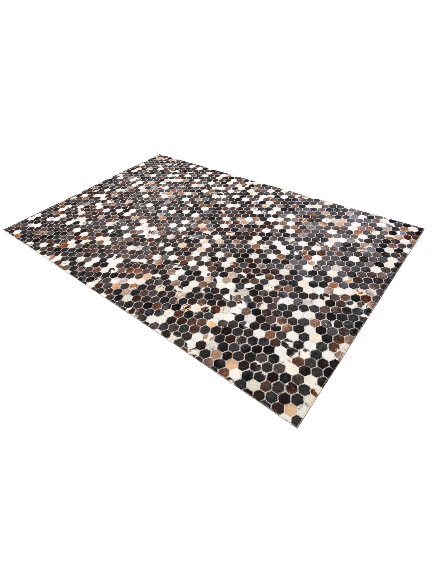 5' x 7' 9 Cowhide Leather Rug