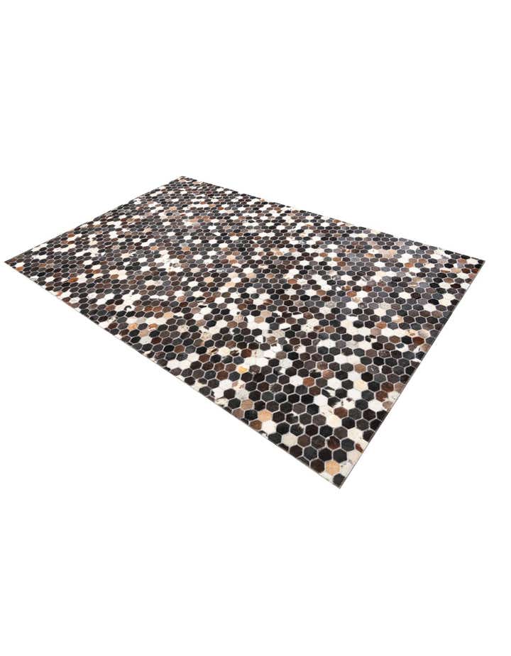 5' x 7' 9 Cowhide Leather Rug