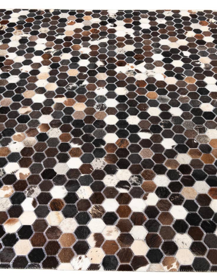 Detail image of 5' x 7' 9 Cowhide Leather Rug