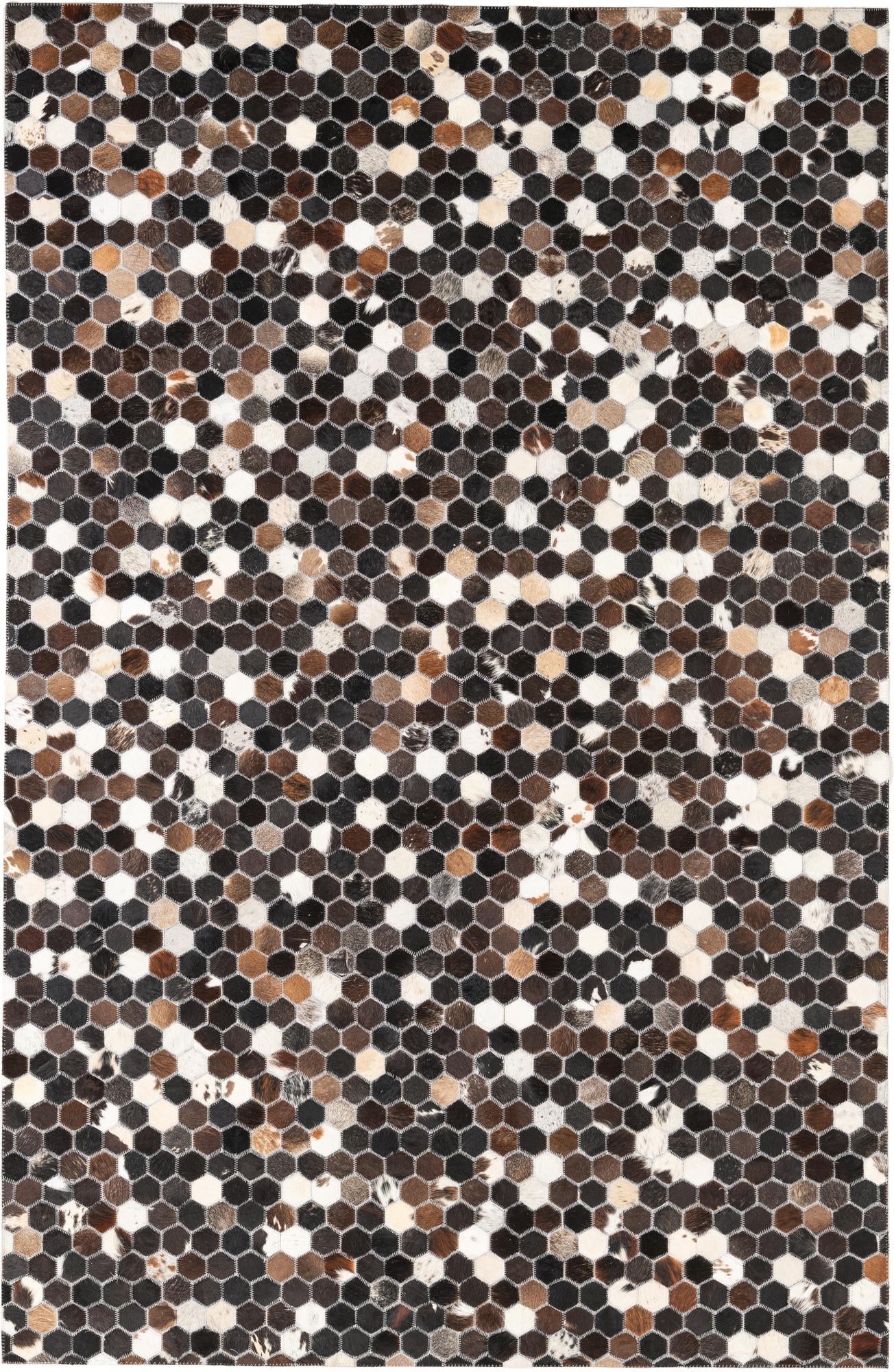 5' x 7' 9 Cowhide Leather Rug