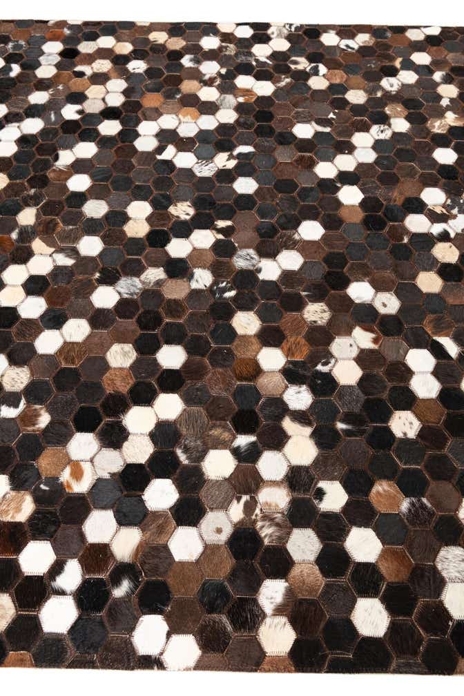 5' x 8' Cowhide Leather Rug