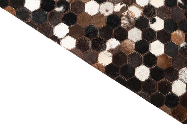 5' x 8' Cowhide Leather Rug