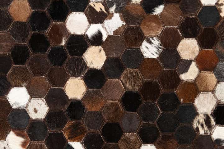 5' x 8' Cowhide Leather Rug