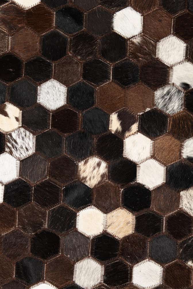 5' x 8' Cowhide Leather Rug