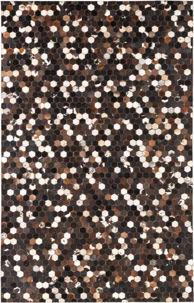 5' x 8' Cowhide Leather Rug