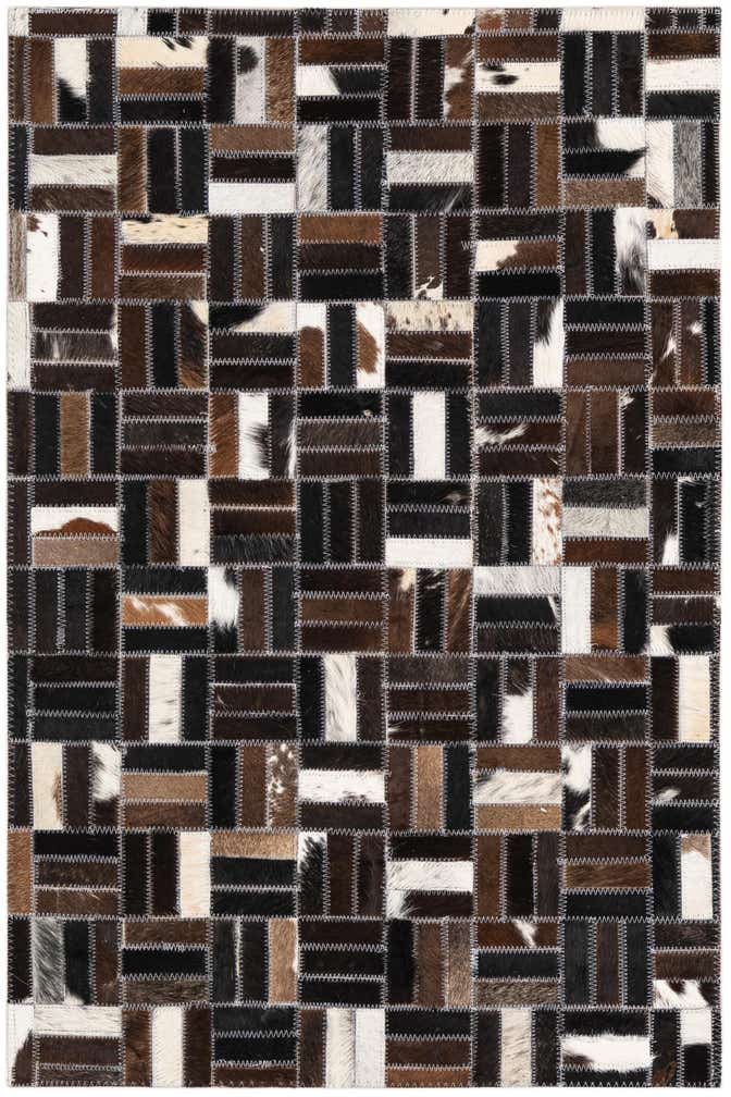 2' x 3' Cowhide Leather Rug