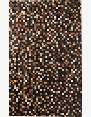 5' x 8' Cowhide Leather Rug