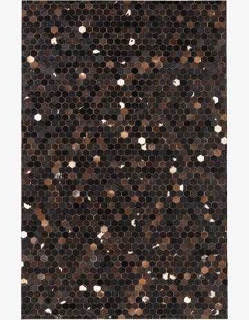 5' x 7' 8 Cowhide Leather Rug