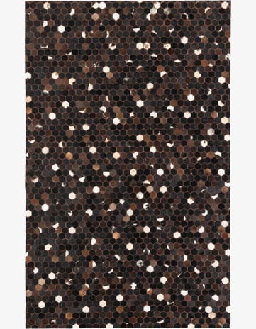 5' 1 x 8' 2 Cowhide Leather Rug