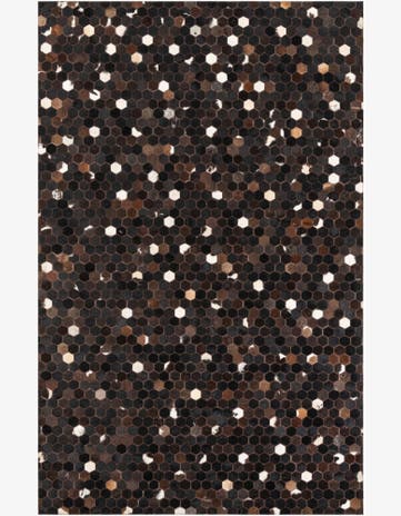 5' 1 x 8' 1 Cowhide Leather Rug