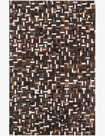 5' x 7' 10 Cowhide Leather Rug