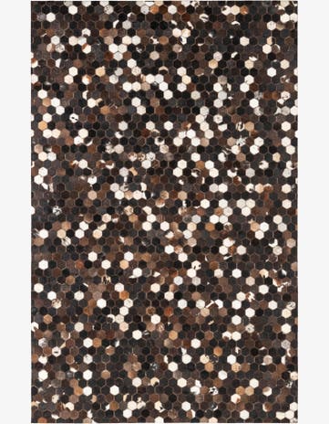 5' x 7' 10 Cowhide Leather Rug