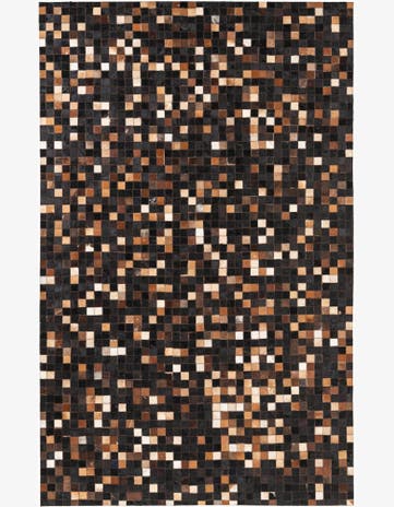 5' x 8' Cowhide Leather Rug