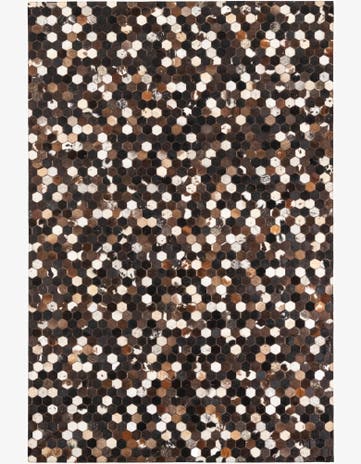 5' 2 x 7' 9 Cowhide Leather Rug