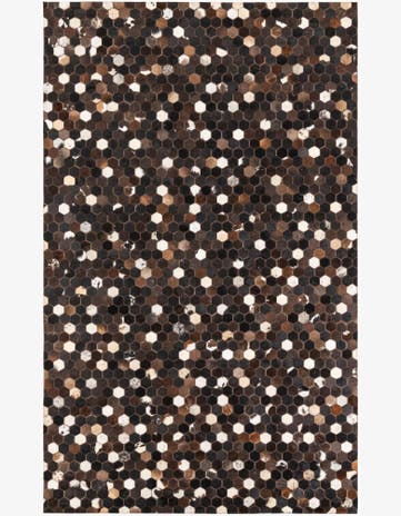 5' x 8' Cowhide Leather Rug