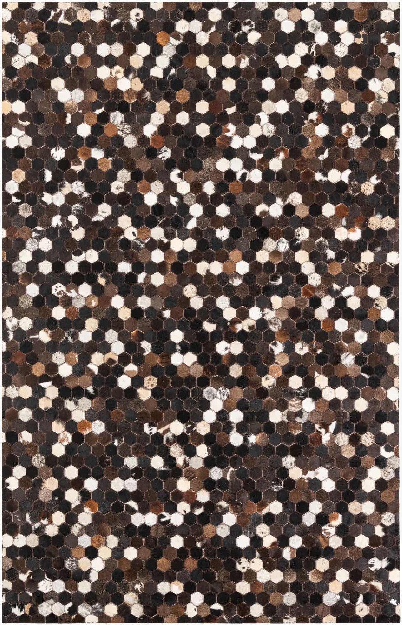 5' x 8' Cowhide Leather Rug