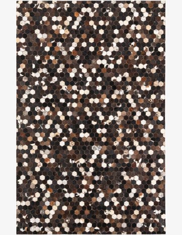 5' x 8' Cowhide Leather Rug
