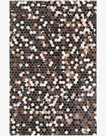 5' x 7' 10 Cowhide Leather Rug