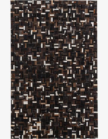 5' x 7' 10 Cowhide Leather Rug