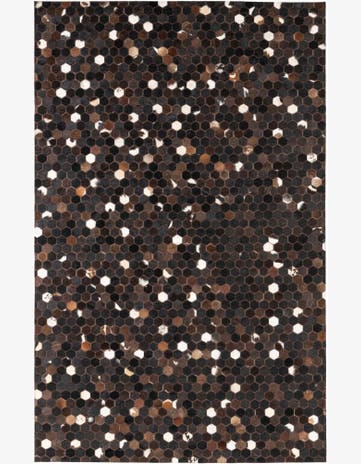 5' x 8' Cowhide Leather Rug