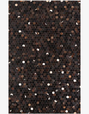 5' 1 x 8' Cowhide Leather Rug