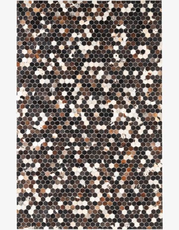 5' x 7' 10 Cowhide Leather Rug