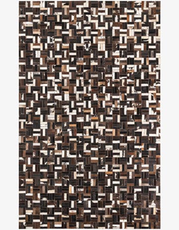 5' x 8' Cowhide Leather Rug