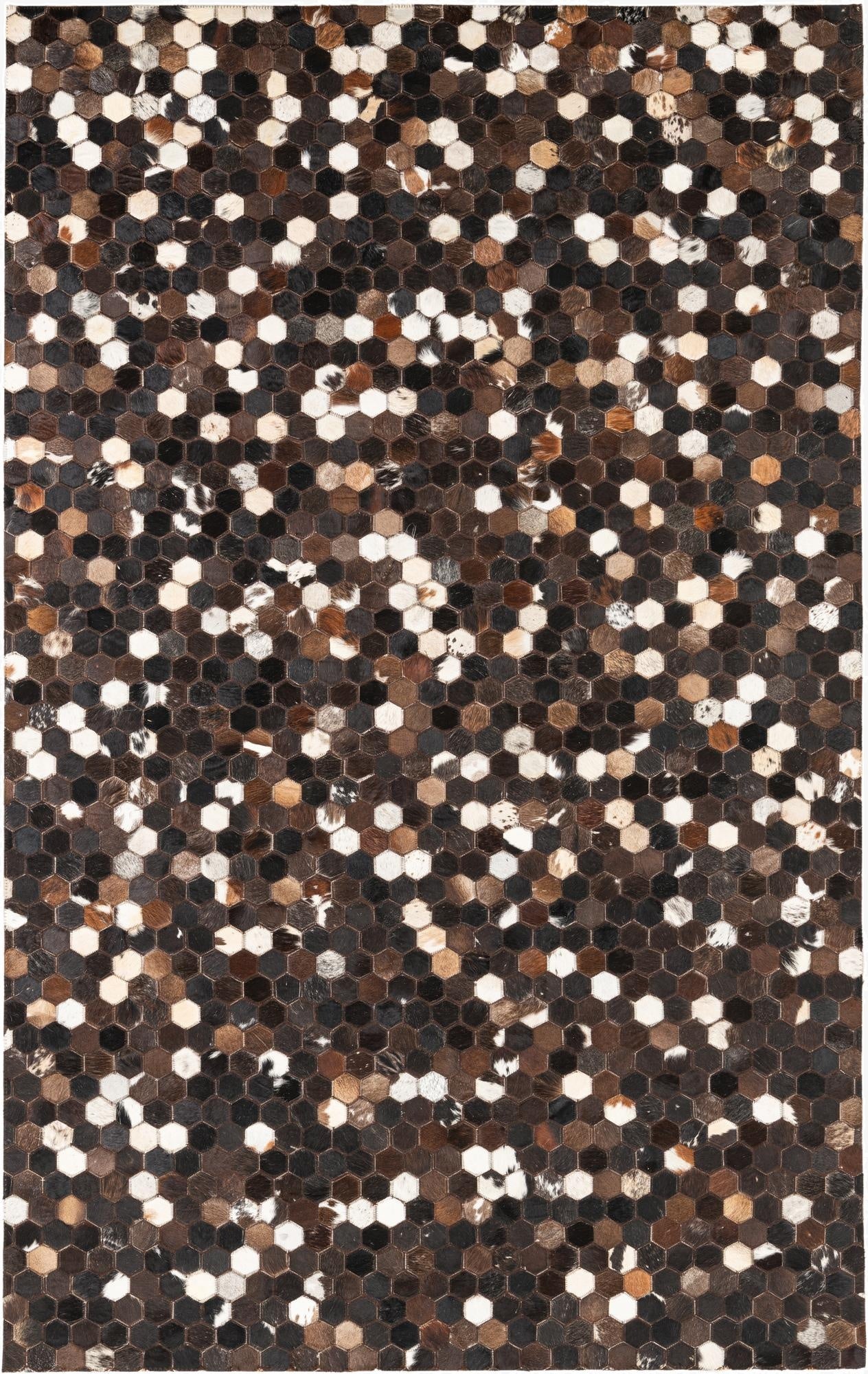 5' x 8' Cowhide Leather Rug