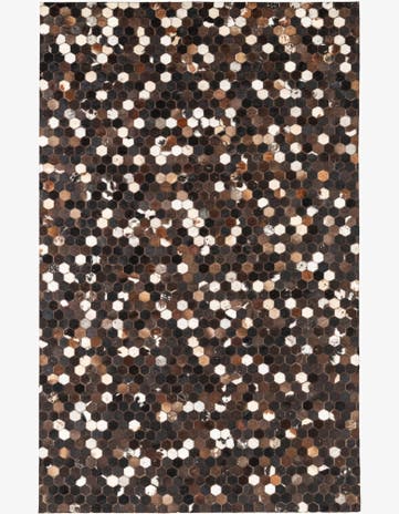 5' x 8' Cowhide Leather Rug