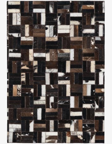 2' x 3' Cowhide Leather Rug