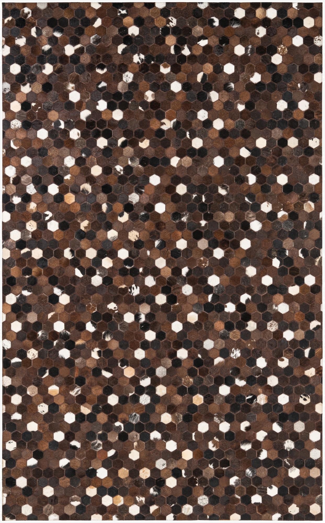 5' x 8' Cowhide Leather Rug
