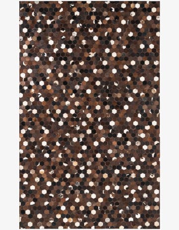 5' x 8' Cowhide Leather Rug