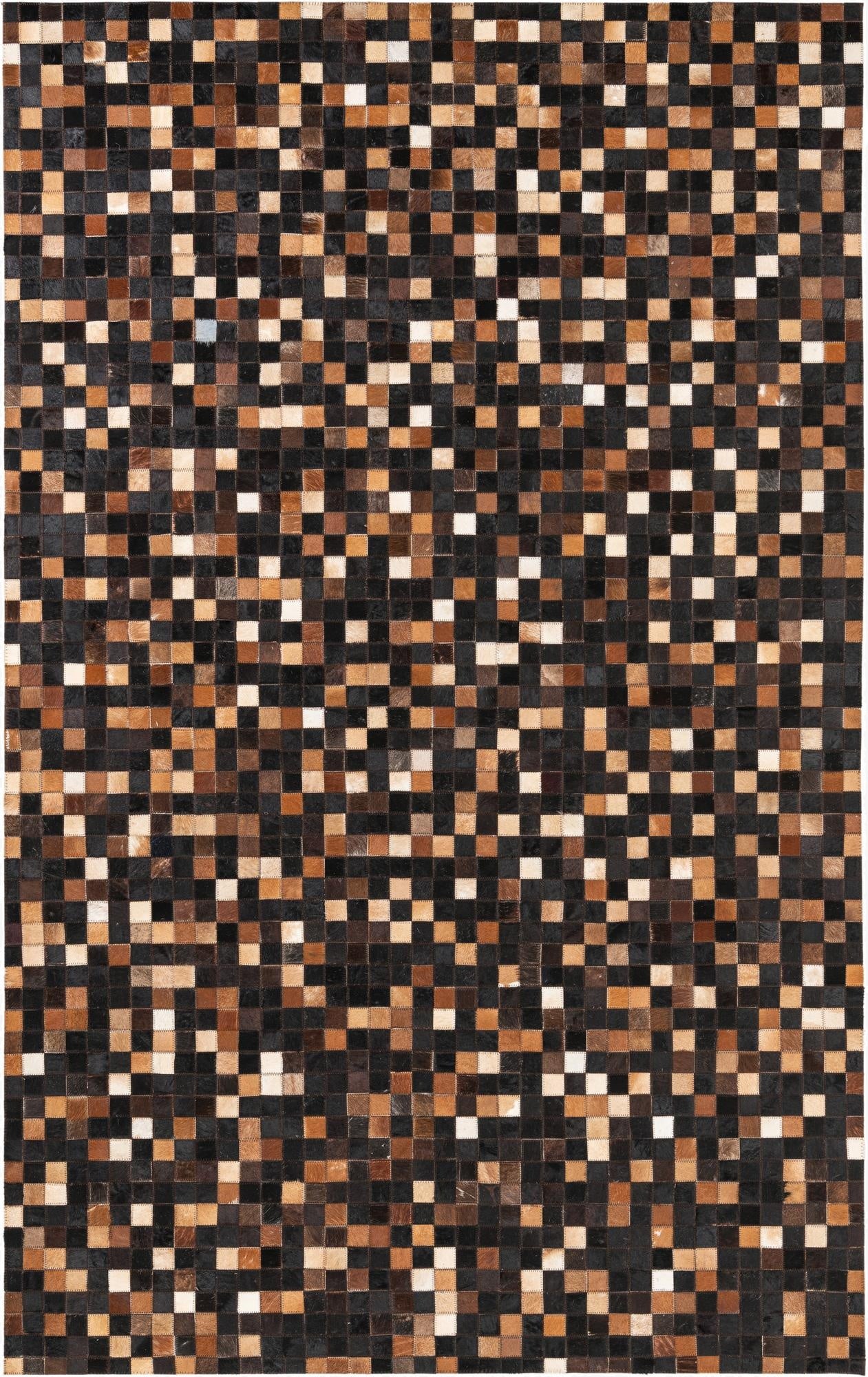 5' x 8' Cowhide Leather Rug
